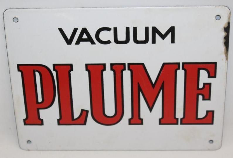 Vacuum Oil Company Plume SSP Porcelain Gas Pump Sign (1 of 5)