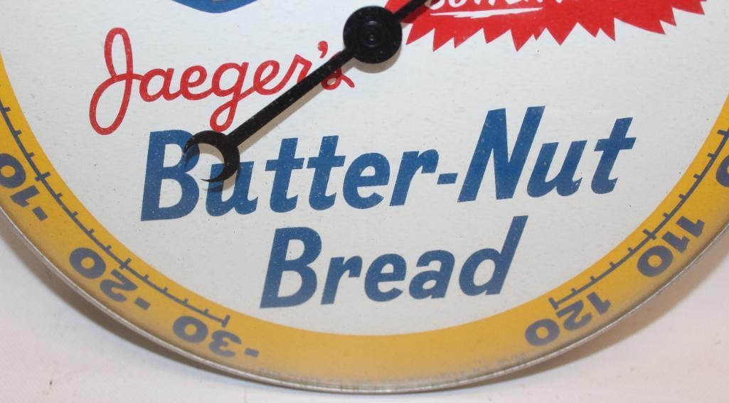 Jaegers Butter-Nut Bread Advertising Thermometer - 3