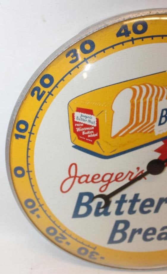 Jaegers Butter-Nut Bread Advertising Thermometer - 4