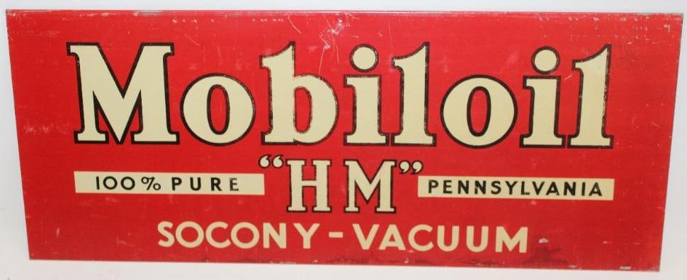 Socony-Vacuum Mobiloil "HM" SST Advertising Rack Sign (1 of 4)