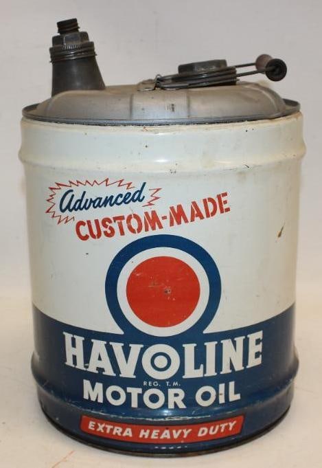 Havoline Bullseye Custom Made 5 Gallon Oil Can (1 of 5)