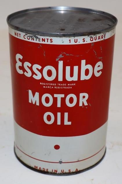 Esso Lube 1qt Metal Oil Can (1 of 4)