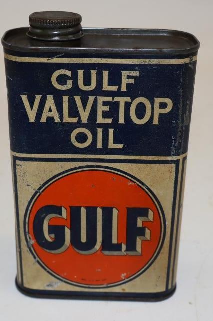 Gulf Valve Top Pint Oil Can (1 of 4)