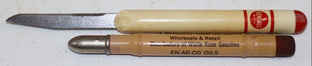 Group of 2 En-Ar-Co and Kendall Advertising Pencil and Pocket Knife (1 of 3)
