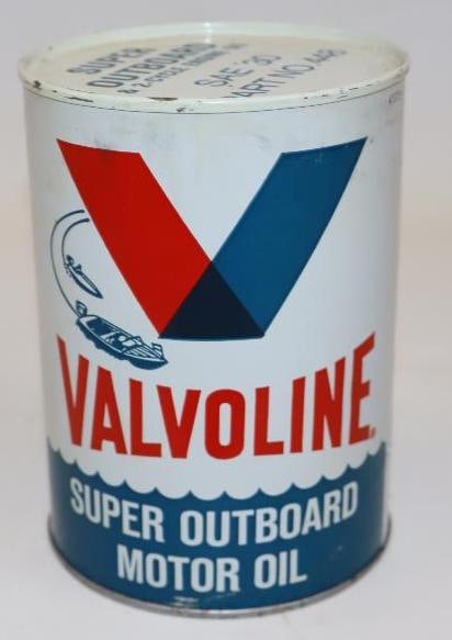 Valvoline Super Outboard Composite 1qt Oil Can (1 of 4)