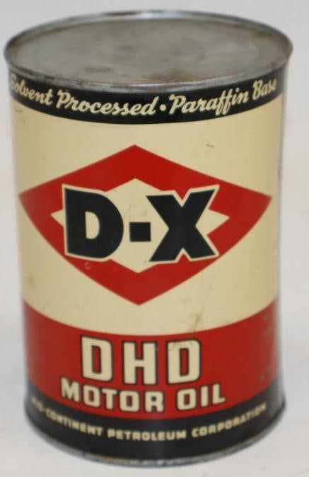 Mid-Continent D-X Dhd Metal 1qt Oil Can: 32oz Full