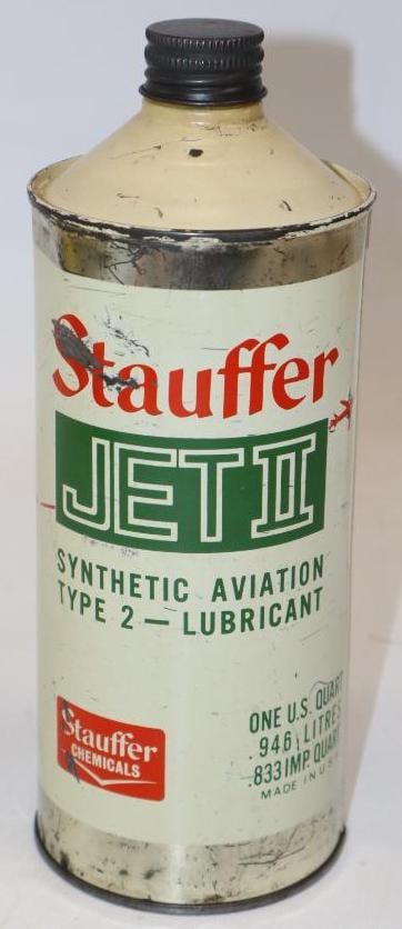 Stauffer Jet II Aviation Cone Top 1qt Oil Can (1 of 4)