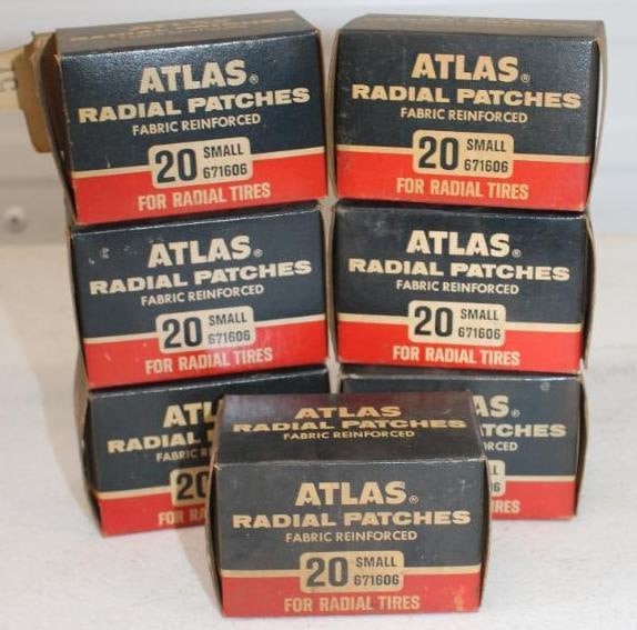 Group of 7 Atlas Radial Patches in Original Boxes (1 of 3)