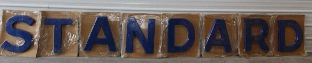Florida Plastics NOS Standard Plastic Letters with Original Mounting Hardware & Box: Letters measure 16" x 20" x 1.5" each