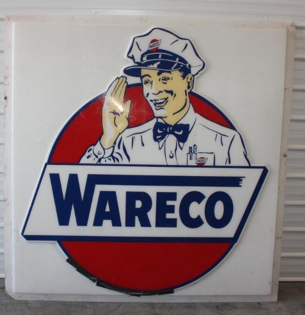 Wareco Embossed Gas Station Identification Light Up Sign Lens (1 of 7)