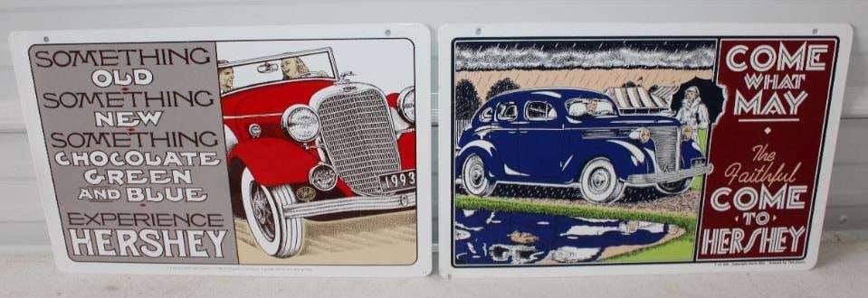 Group of 2 1993 and 1999 Hershey Car Show and Swap Meet Advertising Signs (1 of 5)