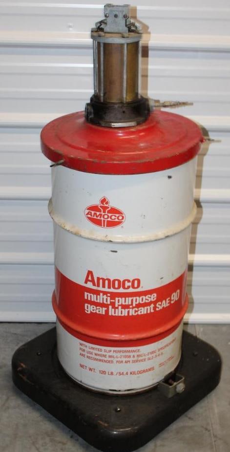 Amoco Multipurpose Gear Lubricant 120Lbs Grease Barrel With Gilbarco Pump (1 of 6)
