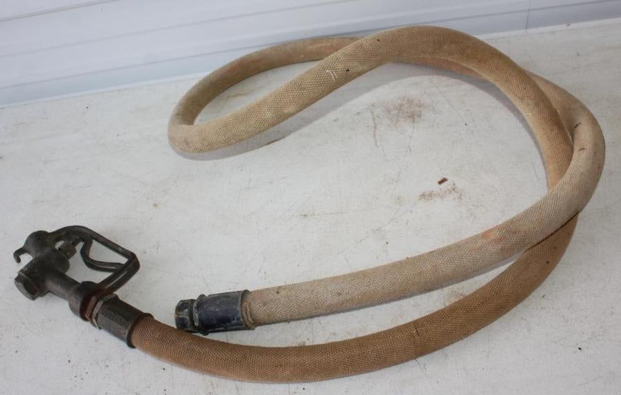 OPW Gas Pump Nozzle With White Cloth Hose (1 of 5)