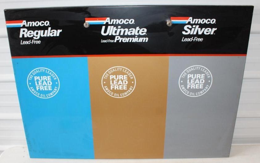 Large Amoco Advertising Gas Pump Panel (1 of 2)