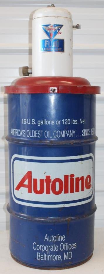 Autoline 120 Lb Grease Can with Lincoln Grease Dispenser Attachment (1 of 5)