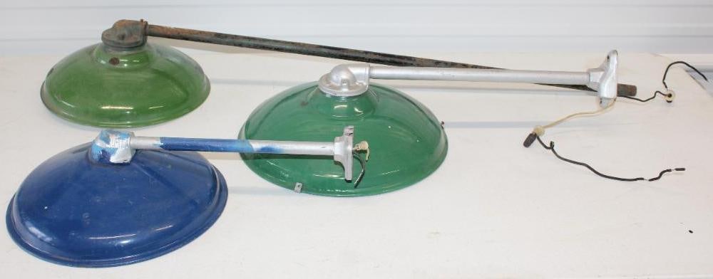 Group of 3 Porcelain Gas Station Lamp Shades (1 of 8)