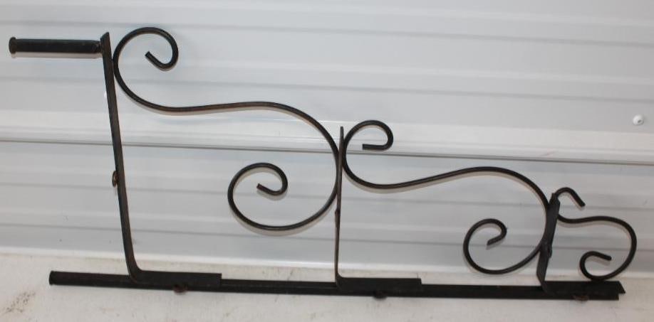 Unique Metal Sign Hanging Bracket: 29" x 1.5" x 13" sign mounting holes are 19.25" apart