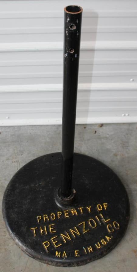 Embossed Pennzoil Lollipop Curb Sign Base (1 of 4)