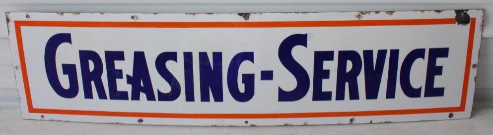 Gulf Gas Station Greasing Service SSP Advertising Sign: 40x10
