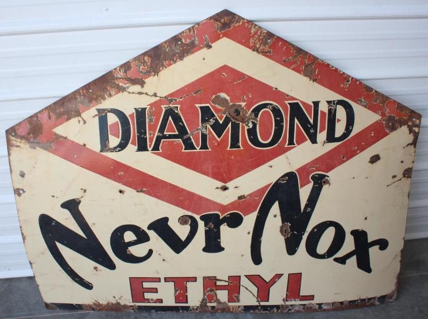Mid Continent Diamond Nevr Nox Ethyl SSP Advertising Sign: 60x48