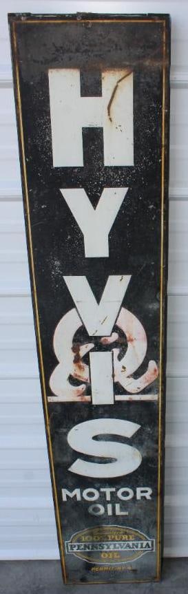 Hyvis SST Embossed Advertising Sign With Original Wood Frame (1 of 5)