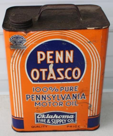 Oklahoma Tire and Supply Penn Otasco 2 Gallon Oil Can (1 of 4)