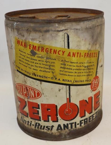 Depont Zerone War Emergency Anti-Freeze 5 Gallon Oil Can (1 of 5)