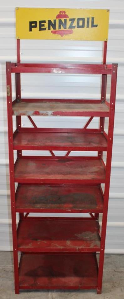 Pennzoil Red Oil Can Rack (1 of 6)