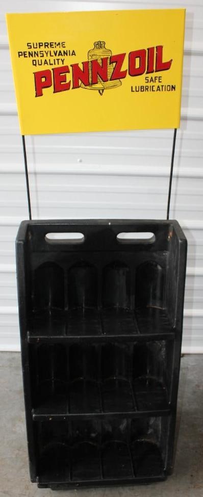 Pennzoil Save Lubrication Rolling Oil Can Rack (1 of 6)