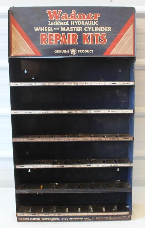 Wagner Lockheed Hydraulic Wheel and Master Cylinder Repair Kit Advertising Display Cabinet Rack (1 of 6)