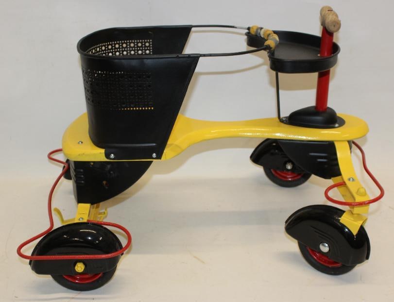 1930s Restored Childrens Ride On Toy: 20x24x17