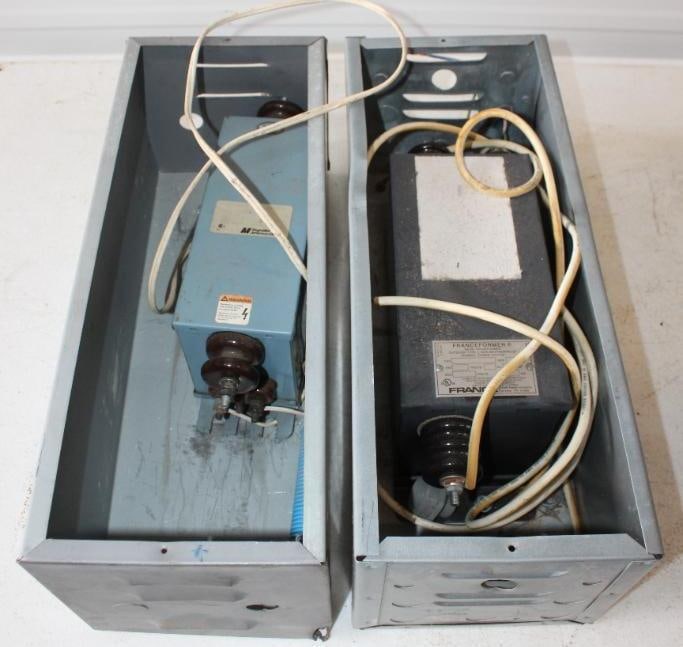 Group of 2 Neon Transformers in Galvanized Steel Enclosures (1 of 4)