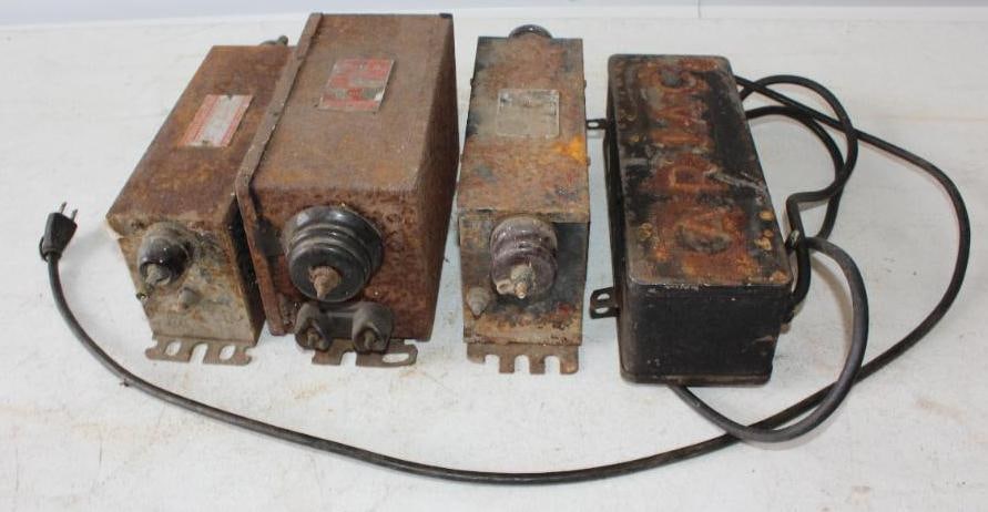 Group of 4 Used Neon Transformers: Largest is 12x4.5x12. Transformers are untested but were working when taken down. Will Be Very Expensive to Ship