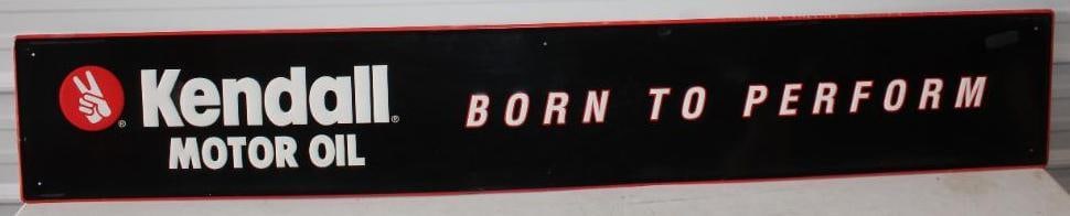Kendall Motor Oil 'Born to Perform' Embossed SST Advertising Sign (1 of 4)