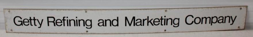 Getty Refining & Marketing Company SST Advertising Sign: 5" x 48"