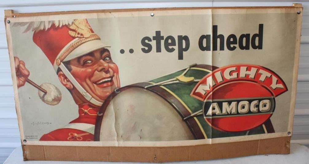 American Oil Mighty Amoco Step Ahead Card Stock Banner. (1 of 9)