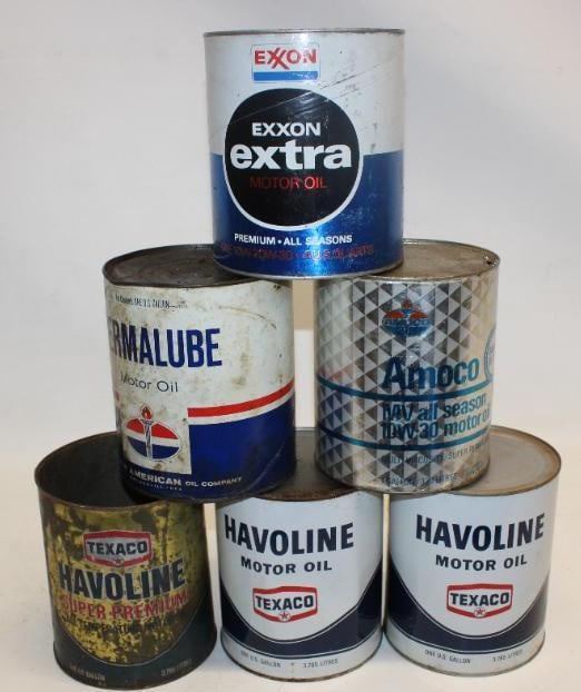 Group of 6-1 Gallon Oil Cans (1 of 4)