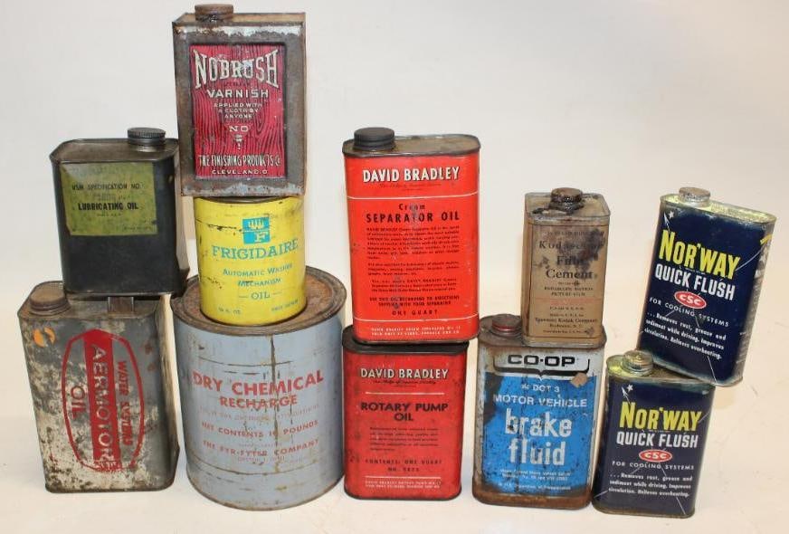 Group of 11 Auto & Household Advertising Cans (1 of 5)