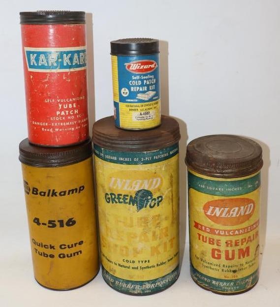 Group of 5 Different Tire Tube Repair Kits (1 of 2)