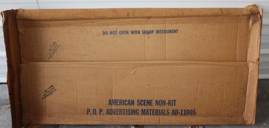 American Scene P.O.P. Advertising Kit: 50x24x2.5 Kit Contains 1 Pole Sign 2 Window Signs and 1 Cardboard Pump Topper