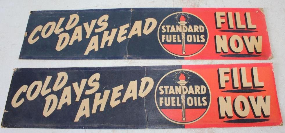 Group of 2 Standard Fuel Oil Cardboard Sign (1 of 6)