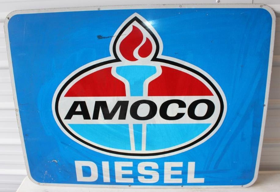 Amoco Diesel Gas Station Interstate Exit Sign (1 of 2)