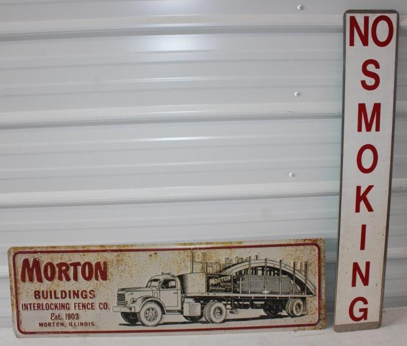 Group of 2 Morton Buildings & 'No Smoking' Sign (1 of 5)