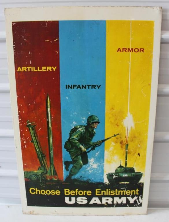 DST U.S. Army Choose Before Enlistment Propaganda Advertising Sign (1 of 6)