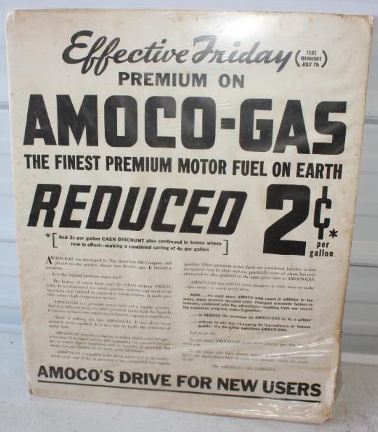 American Oil Amoco Gas Advertising Gas Station Poster. Poster is Shrink-wrapped (1 of 3)