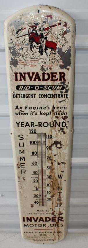 Invader Motor Oils Advertising Thermometer - 2