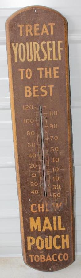 Treat Yourself To the Best Chew Mail Pouch Advertising Thermometer (1 of 5)