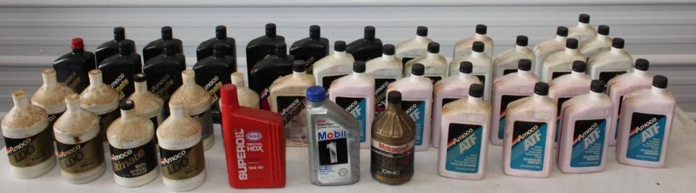 Group of 45 Amoco Oil and ATF Unopened Qt Plastic Bottles (1 of 7)
