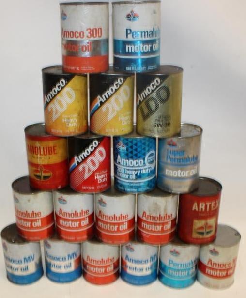 Group of 20 Amoco Composite 1 Quart Cans (1 of 4)