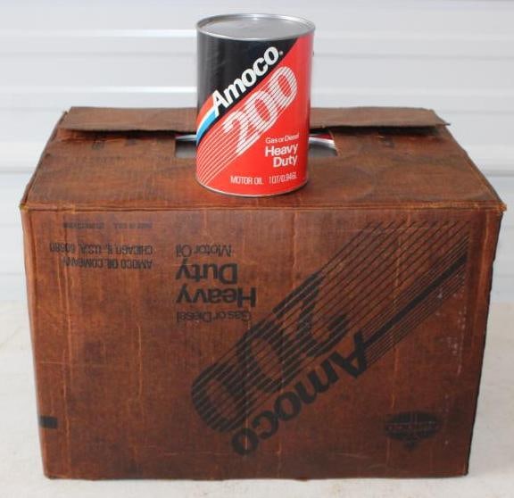 Case of 23 - 1 Quart Amoco 200 HD Composite Oil Cans (1 of 3)